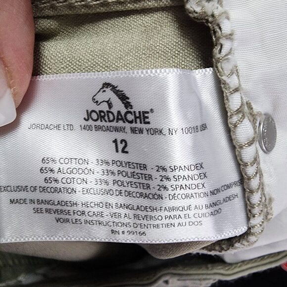 Jordache Green Camo Print Mid Rise Skinny Pants Size 12 - Picture 7 of 8